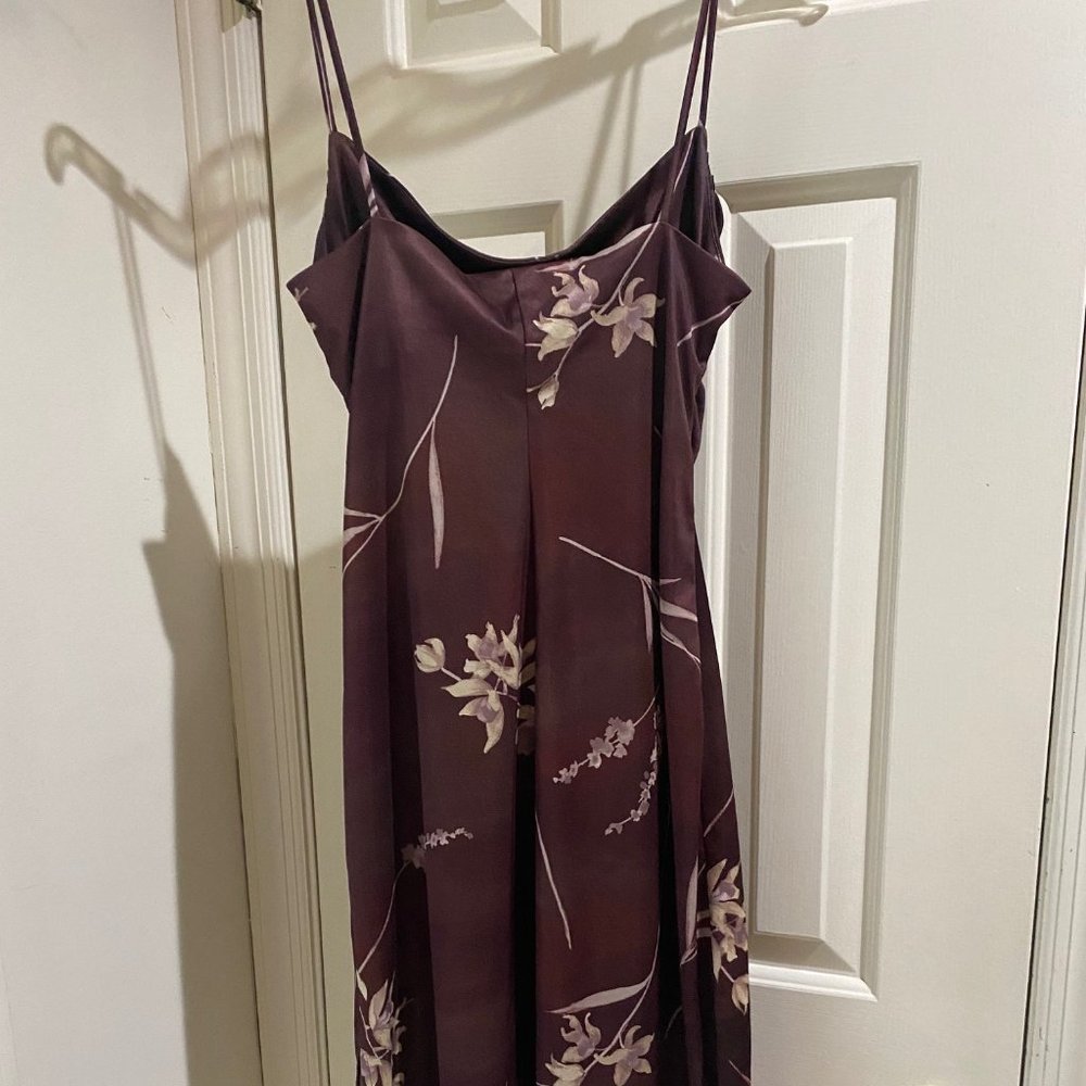 BCBGMaxAzria Brown Floral Dress Size M